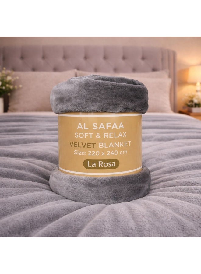 بطانية تدفئة سرير كبير  سادة مقاس 220*240سم - Image 1